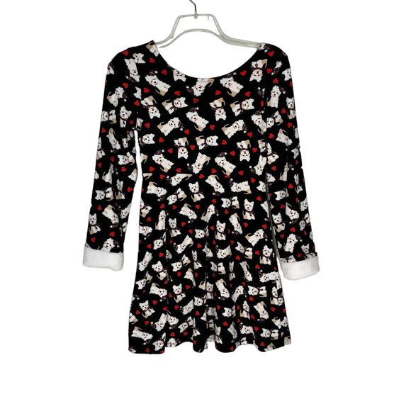 EMILY WEST | Red & Black Revisable Double Sided Holiday A-Line Dress | Kid's 16 - Picture 4 of 11